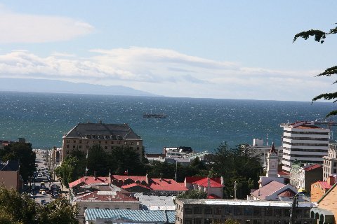 Straits of Magellan from Punta Arenas.